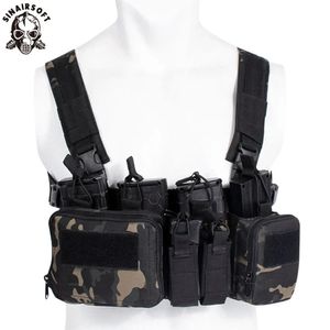 Mäns västar Taktiska TCM Nylon bröstrigg Vest Molle System Magazine Pouch Drop Dump Midjeväska Fit Airsoft Hunting Apparors 231010