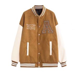 Giacche da uomo Giacca da baseball in pelle Felpe con cappuccio Varsity Bomber Sport Giacca a vento Cappotti con cerniera Capispalla Felpe Taglia S-3XL