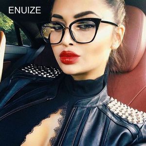 Kobiety Vintage Cat Eye Ramka Zwykła okulary optyczne okulary Oczyste okulary obiektywne dla kobiet Oculos Feminino254V