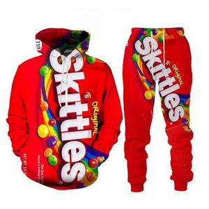 Yeni Erkekler Kadın Ramen Yemek Komik 3D Baskı Moda Trailtsuits Hip Hop Pantolon Hoodies MH0222205V