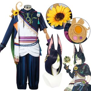 Tighnari Cosplay Costume jeu Genshin Impact Tighnari Cosplay Costume uniforme perruque accessoire queue Costume Halloween fête vêtements cosplay