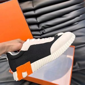 Estilo de rua Plain Logo Platform Sneakers Designer Men Bouncing Sneaker Shoes Luxury Sapatos Luz de Malha de Mesh Currentores de Cabilagem Berbável Laranja Laranja