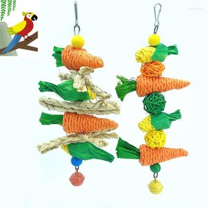 Other Bird Supplies 1pcs Toys Parrot Hamster Chew Toy Molar Skewers Small Pet Wooden Rattan Accessories