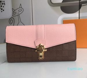 Portafogli stilista borse di lusso portafogli da donna portafogli scozzese fiore di alta qualità lettera Damier porta carte di credito da donna pochette alla moda con scatola