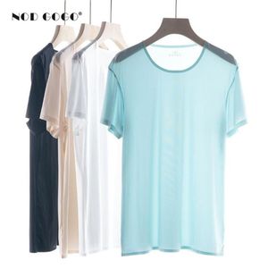 Nahtlose Herren-Unterhemden für die ganze Saison, superfeine, dünne, elastische, weiche Kurzarm-T-Shirts für Herren, schnell trocknende Oberteile T290G