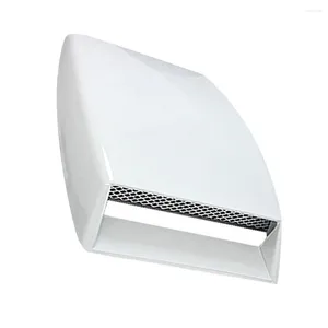 Universal Car Hood Scoop Racing Air Flow Intake Bonnet Vent Grille Cover (White)