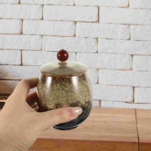 Storage Bottles Ceramic Jar Tea Canister Sugar Pot Container Kitchen Food Candy Honey Nut