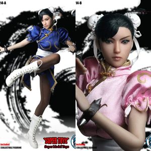 Militära figurer Super Duck Set014ab 1/6 Skala Fighting Goddess Chun Li Head Cosplay Costume Model Fit 12 '' Kvinnlig actionfigur Body Dolls 231009