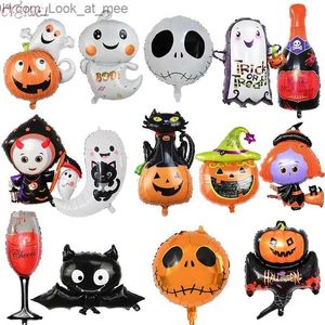 Other Event Party Supplies Halloween Pumpkin Ghost Balloons Decorations Spider Foil Inflatable Toys Bat Globos Kids Q231010