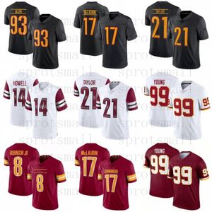 Anpassad Terry McLaurin Emmanuel Forbes Football Jersey Youth Sam Howell Chase Young Jahan Dotson Payne Jonathan Allen Tress Way Montez Sweat Brian Robinson Jr Taylor
