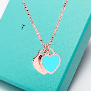 Tiffanybracelet Fashion Womens Necklaces Love Heart Tiffanyset Necklace Pendant Ladies Designer Gold Jewelry Mens Wedding Christmas Gift Tiffancy Necklace