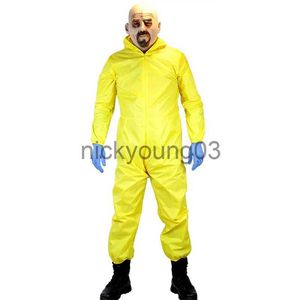 Costume a tema Breaking bad DIY Walter White Toxic Suit Cosplay per adulti Halloween Tuta panni Costume TV x1010