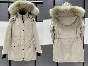 Nowe Kanada Kobiety Rossclair Parka Wysoka jakość długa z kapturem wilk futra moda ciepła kurtka na zewnątrz ciepły płaszcz elastyczny i ciasny rozmiar rozmiar XS-3xl plus size 997