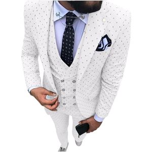 Bruiloft Smoking Een Knop Mannen Pakken Bruidsjonkers Notch Revers Bruidegom Smoking Bruiloft/Prom Man Blazer Jas Broek Vest Stropdas W125111112117