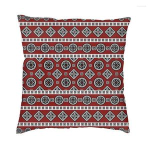 Travesseiro Paquistão Ajrak Padrão Capa Decoração de Quarto Luxo Tribo Étnica Arte Cadeira Quadrada Fronha