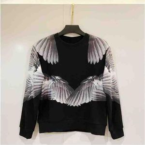 20SS Frankrike senaste vårens sommartröja Fashion Angel Wings Jogging Hoodies Män kvinnor Casual Cotton Baseball Shirt Hoodie 05297L