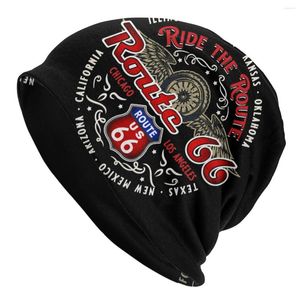 Berretti Ride The Route Motorcyle Bikers America's Highway Bonnet Homme Fashion Thin Skullies Berretti Berretti per uomo Donna Cappelli stile