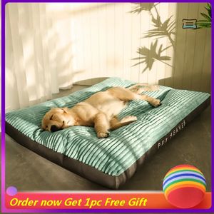 BENELS DOG DAG MAT CORDUROY PAD كبيرة الحجم الحيوانات الأليفة سرير نوم السرير سرير أليف قابلة للغسل للكلاب كبيرة الكلاب القابلة للإزالة الكلب كينيل كاما 231010