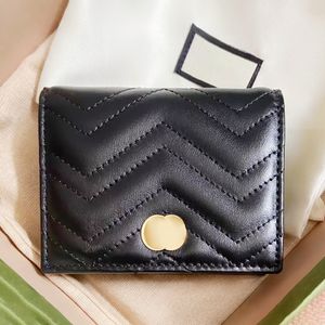 Titulares de cartão de luxo Marmont 2023 Novo estilo Bolsas de moedas capa Designer Chave Carteiras bolsa de couro homens mulheres carteira bolsa moda cidade mini sacos quadrados slot de suporte de cartão