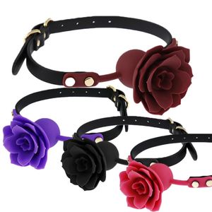 Bondage Rose Mouth Gag Sexy Retro Silicone Bondage BDSM Mouth Ball Slave Flirting Adult Games Sex Toys tools For Women Couples Cosplay 231010