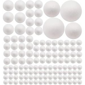 Christmas Decorations 130 Pack Craft Foam Balls 7 Sizes Including 1-4 Inches White Polystyrene Smooth Round Balls Foam Balls for Arts and Crafts 231009