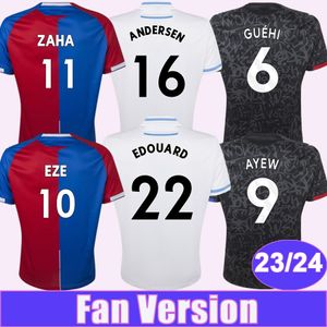 2023 24 Zaha Eze Mens Soccer Jerseys J. Ayew Edouard Andersen Schlupp Mateta McArthur Olise Home Away 3rd Football Shirts