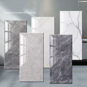 Adesivos de parede banheiro imitação de mármore à prova de óleo adesivo renovação impermeável autoadesivo papel de parede engrossar 231009