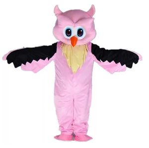 2024 Leistung Rosa Eule Maskottchen Kostüme Weihnachten Fancy Party Kleid Cartoon Charakter Outfit Anzug Erwachsene Größe Karneval Ostern Werbung Thema Kleidung