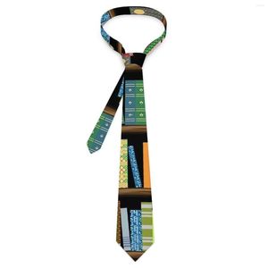 Papillon Stampa libreria Cravatta sugli scaffali Collo da lavoro Accessori per cravatte vintage vintage per adulti Collare fai da te personalizzato di qualità