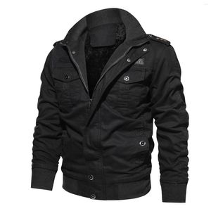 Men's Jackets Winter For Men Coat Color Chef Autumn Hooded Down Jacket Solid Zipper Thick Mens Pocket