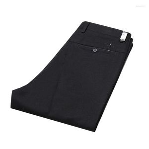 Calças masculinas Chegada Primavera Moda Homens Preto Calças Elásticas Longo Super Grande Grande Marca Casual Comprimento Total Tamanho 38-44 46 48