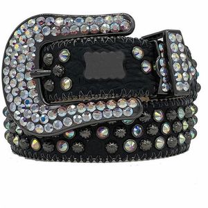 Cinture alla moda da donna Designer Cintura da uomo Bb Simon in strass con strass scintillanti come regalo2058