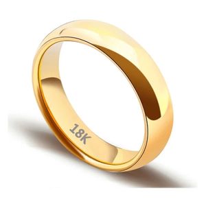 Solitaire Ring Gold PLAted Ring 18K Gold Color Fashion Women Anillos Mujer Exclusive Couple Wedding Ring Bague Femme Acier Inoxydable Bague 231010