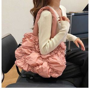 Korean Fashion Cloud Bag Bubble Tote Bag Underarm Down Cotton Coat Bag Large Capacity Commuter One Shoulder Women's Bag 231015