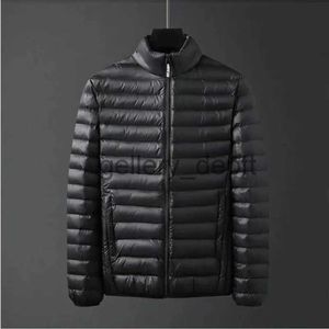 Men's Down Parkas Lightweight Down Jacket Men Warm Autumn Winter Down Cotton Coat Zip Parkas Long Sleeve Stand Collar Windproof Outerwear Quilted J231010