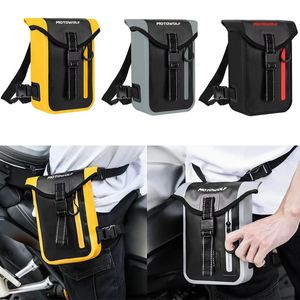 Outdoor Bags Waterproof Motorcycle Drop Leg Bag Yellow Expandable Motorcycle Fanny Pack Outdoor Sport Cycling Motorbike Thigh Bags 231011