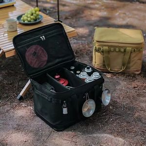 Outdoor Bags Camping storage bag Gas Tank Storage Bag Outdoor supplies pack Cooler Picnic basket Travel Camp Box camping bag large capacity 231011