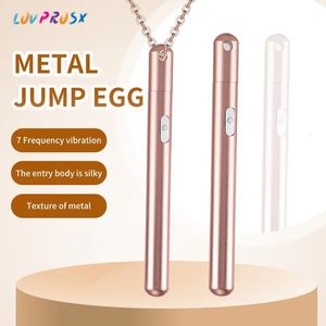 Vibrators Women's Mini Bullet Vibrator Magnetic Finger Vibrator Dildo Sex Toy Shop Clitoral Stimulator Jump Necklace Massager 231011