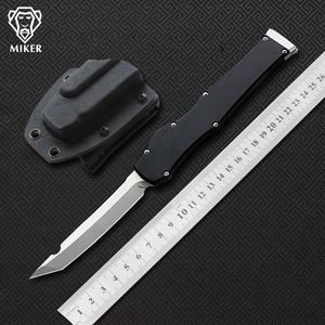 High Quality MIKER CNC knives Knife (4.5" Satin) single D2 Blade Aluminum Alloy Handle Tactical knife Survival gear knives EDC tools
