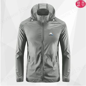 Jaquetas masculinas Golfe Proteção Solar Feminina Confortável Impressão Respirável J Lindeberg Fina UV Roupas de Corrida