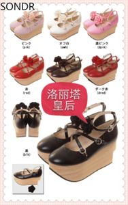 Sukienka buty na bujanie halloween Flower Flower Pumps Sandals Sandals Sstraps Cosplay Cuchra japońska platforma Harajuku 231010