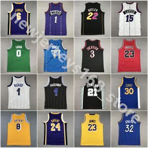 Basket-ball pour jeunes Jayson 0 Tatum Stephen Curry Doncic McGrady Hardaway Wembanyama Butler Duncan Allen 3 Iverson James Jersey