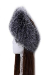 Winter Thick Fox Hair Circle Russian Hat y Headband Female Fur Headband Furry Headband Wide Headdress Ski Hat Accessories 2103299313894