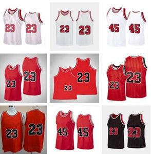 men michael 23 45 MJ jersey dennis 91 rodman scottie 33 pippen chicagos shorts black Red white stitching bull basketball jerseys