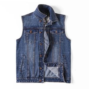 Men's Vests Plus Size 5xl 6xl 7XL Brand Military Denim Vest Men Outdoors Cotton Multi Pocket Sleevless Jean Jacket Tactical Waistcoat Coat 231011