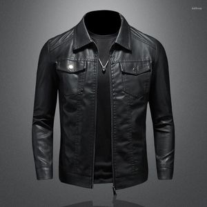 Men's Jackets Pu Jacket Autumn And Winter Slim Plus Down Thickened Biker Men Leather