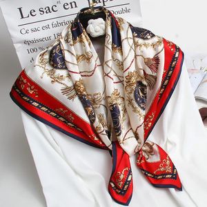 Sarongs Sarongs Square jedwabny szalik 88*88CM Bandana Women Drukuj czyste jedwabne chusty na głowę owijanie panie Kerchief 100% prawdziwe jedwabne szaliki kwadratowe 231010