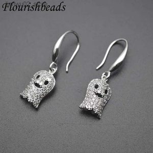 Outros acessórios de moda 2 pares de prata cor fantasma encantos máscaras brincos balançar brinco para meninas presentes de Halloween Q231011