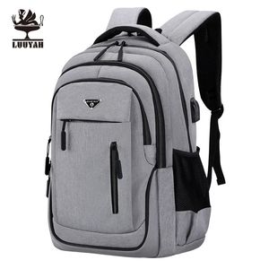 School Bags Large Capacity Backpack Men Laptop Backpacks 15.6 Oxford Black Solid High School Bags Teen College Boy Gril Student Backpack 231011