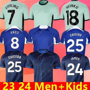 23 24 Nkunku Jackson CFC Soccer Jerseys Disasi 2023 2024 Enzo Fernandez Mudryk James Sterling Cucurella Chukwuemeka Shird Men Kids Ugochukwu